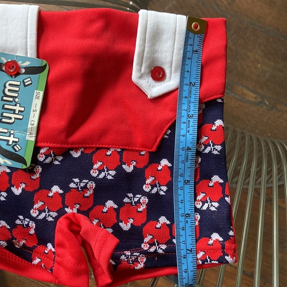 NWT with it Vintage Toddler knit apple patterned child swim trunks -2 available - Picture 8 of 9